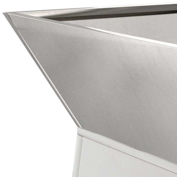 Саксия с колона 2 pcs Сребрист 35 x 35 x 73 см