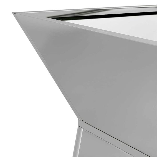 Саксия с колона 2 pcs Сребрист 35 x 35 x 73 см