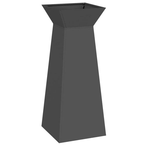 Саксия с колона 2 pcs Черно 40 x 40 x 100 cm