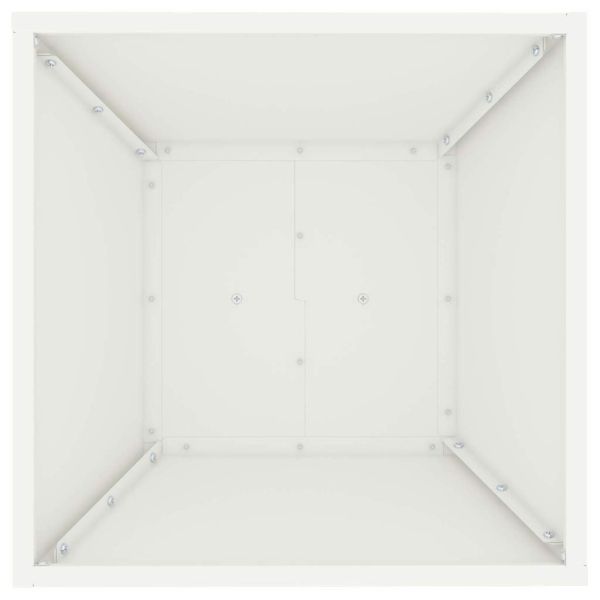 Саксия с колона 2 pcs Бяло 40 x 40 x 100 cm