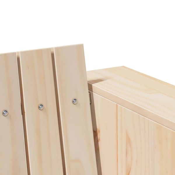 Градински диван Кафяво 134 x 60 x 62 cm Солидно борово дърво