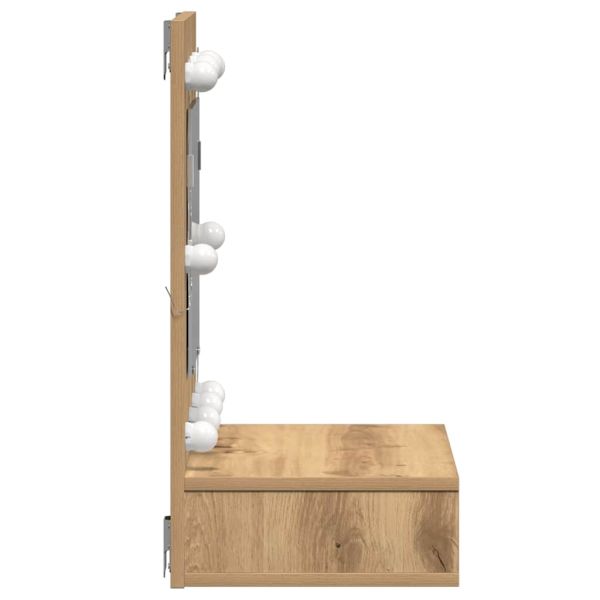 Шкаф с огледало с рафт Дъб 60 x 31,5 x 62 см Инженерно дърво