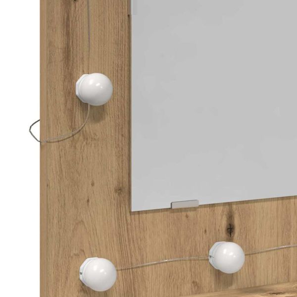 Шкаф с огледало с рафт Дъб 60 x 31,5 x 62 см Инженерно дърво