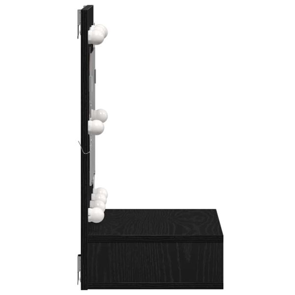 Шкаф с огледало Черния дъб 60 x 31,5 x 62 см Инженерно дърво