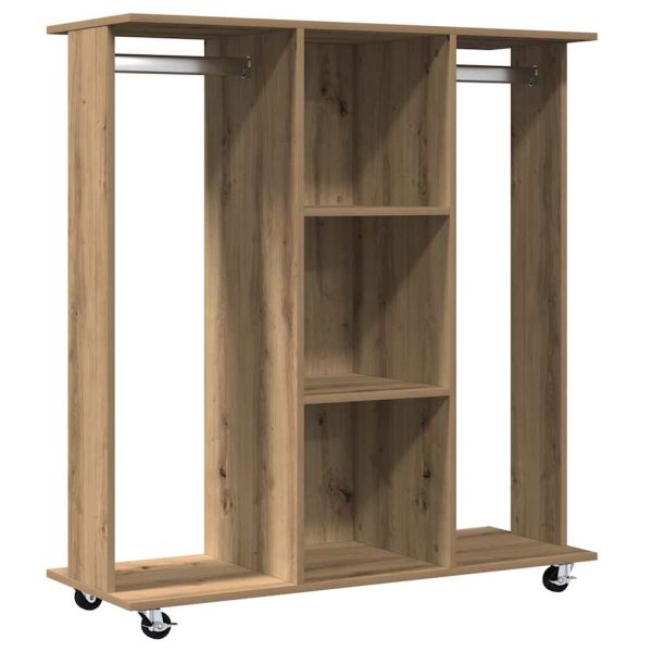 Гардероб с рафт дъб артизан 102 x 38 x 110 см Инженерно дърво