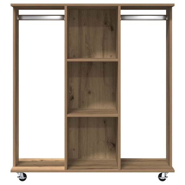 Гардероб с рафт дъб артизан 102 x 38 x 110 см Инженерно дърво