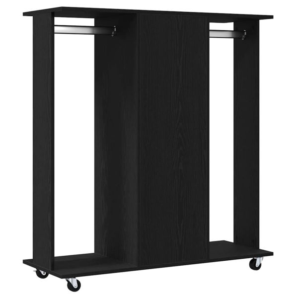 Гардероб с рафт Черен дъб 102 x 38 x 110 см Инженерно дърво