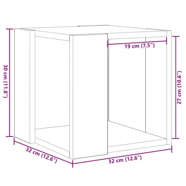 Масичка за кафе Черния дъб 32 x 32 x 30 cm Инженерно дърво