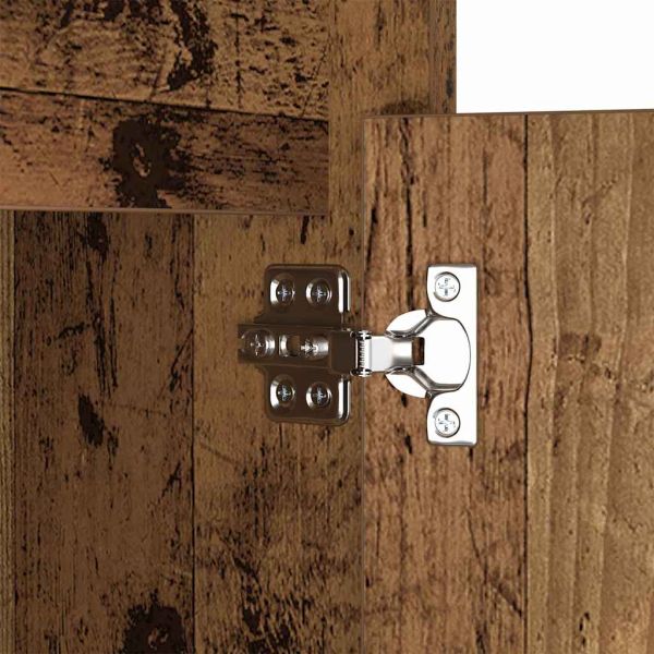 LED нощно шкафче Старо дърво 38 x 34 x 61 см Инженерно дърво