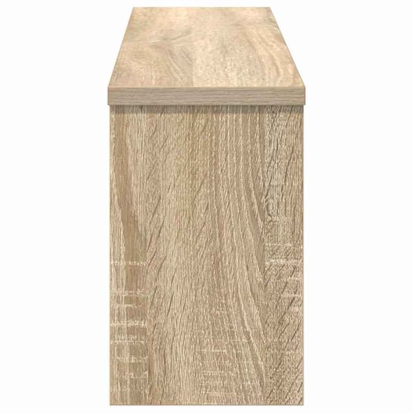 Стенен закачалка за палта с рафт дъб сонома 75 x 16 x 26 см