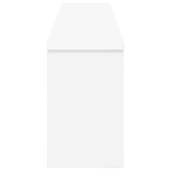 Стенен закачалка за палта Бяло 100 x 16 x 26 см Инженерно дърво