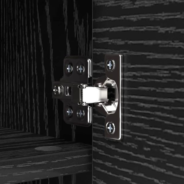 Стенен закачалка за палта с рафт Черния дъб 50 x 20 x 30 см