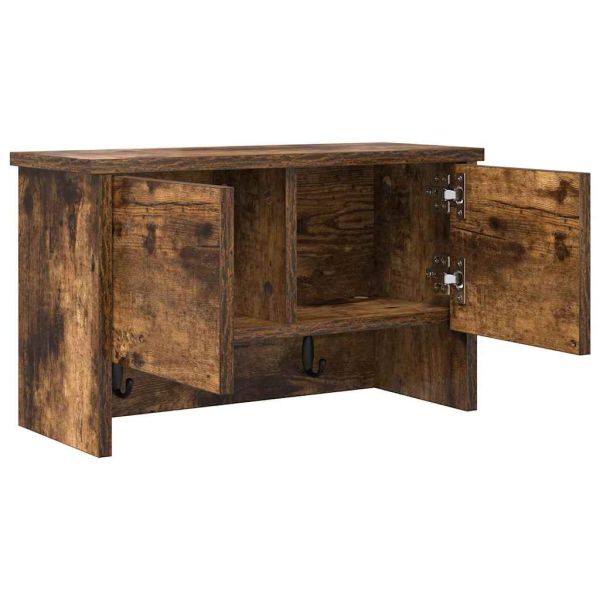 Стенен закачалка за палта с рафт Димян дъб 50 x 20 x 30 см