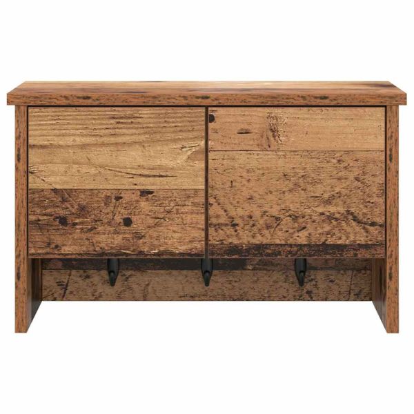 Стенен закачалка за палта с рафт Старо дърво 50 x 20 x 30 см