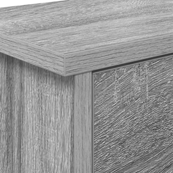 Стенен закачалка за палта с рафт Сив Сонома 80 x 20 x 30 cm