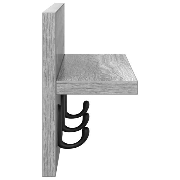 Стенен закачалка за палта Сив Сонома 40 x 10,5 x 18 см