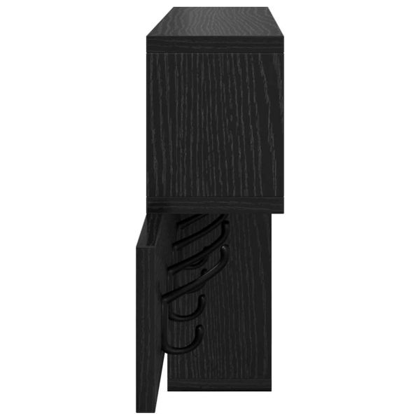 Стенен закачалка за палта с рафт Черния дъб 100 x 12 x 43,5 см