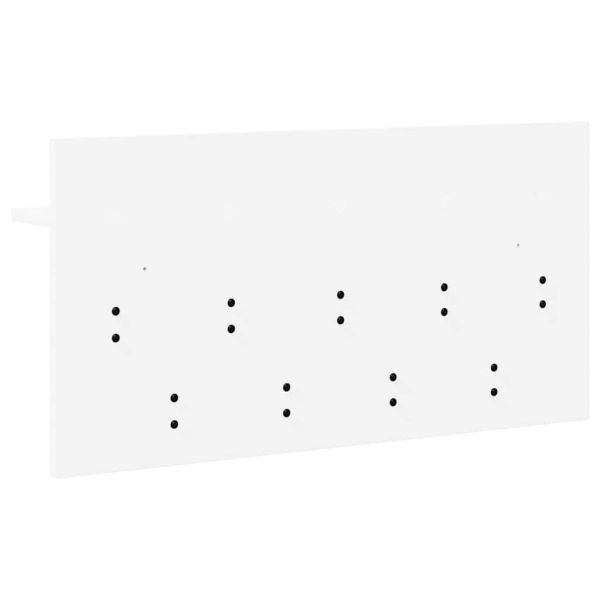 Стенен закачалка за палта Бяло 80 x 40 x 12 cm Инженерно дърво