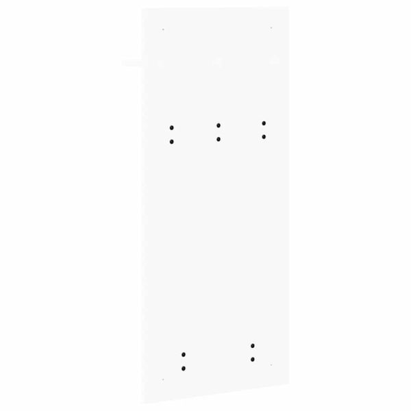 Стенен закачалка за палта Бяло 40 x 10 x 90 см Инженерно дърво