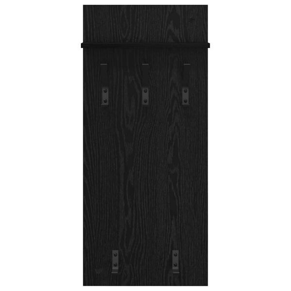 Стенен закачалка за палта с рафт Черния дъб 40 x 10 x 90 см