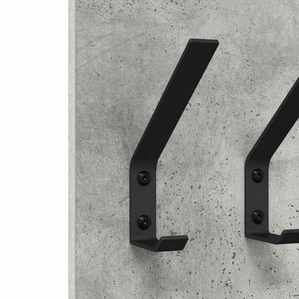 Стенен закачалка за палта Бетонно сиво 20 x 1.5 x 100 см