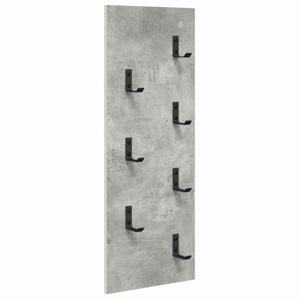 Стенен закачалка за палта Циментено сиво 30 x 1,5 x 80 см