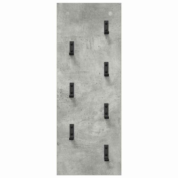 Стенен закачалка за палта Циментено сиво 30 x 1,5 x 80 см