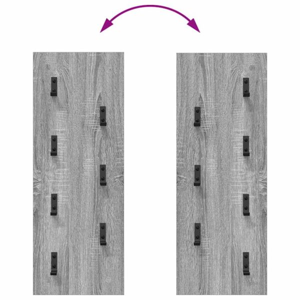 Стенен закачалка за палта Сив Сонома 30 x 1,5 x 80 см