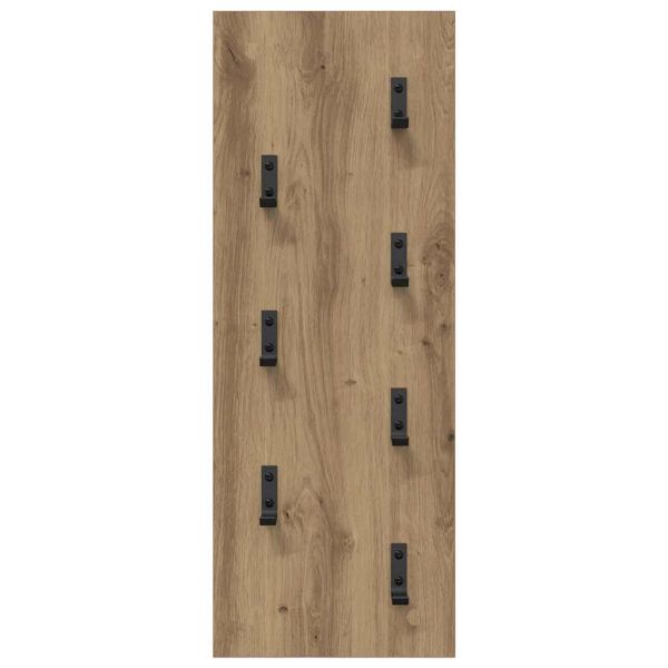 Стенен закачалка за палта Дъб 30 x 1,5 x 80 см Инженерно дърво