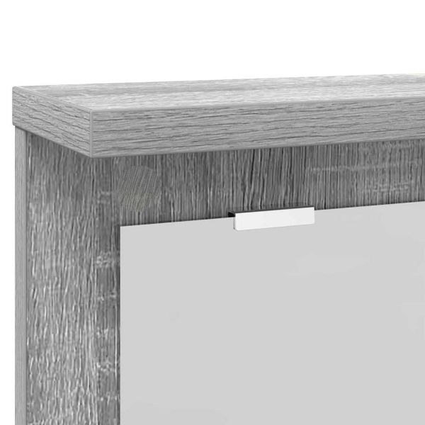 Стенен закачалка за палта с рафт Сив сонома 85 x 10 x 45 см