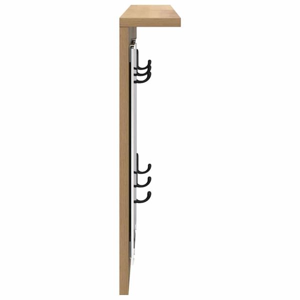 Стенен закачалка за палта с рафт дъб артизан 85 x 10 x 45 см
