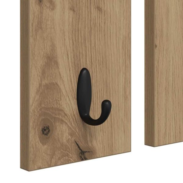 Стенен закачалка за палта с рафт дъб артизан 85 x 10 x 45 см