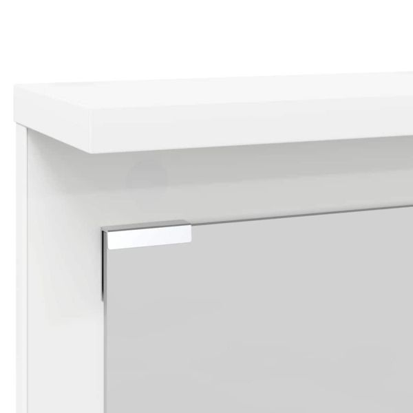 Стенен закачалка за палта Бяло 84 x 10 x 80 см Инженерно дърво