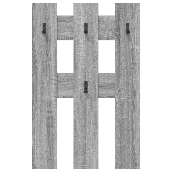 Стенен закачалка за палта Сив Сонома 65 x 3 x 100 см