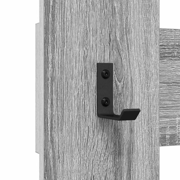 Стенен закачалка за палта Сив Сонома 65 x 3 x 100 см