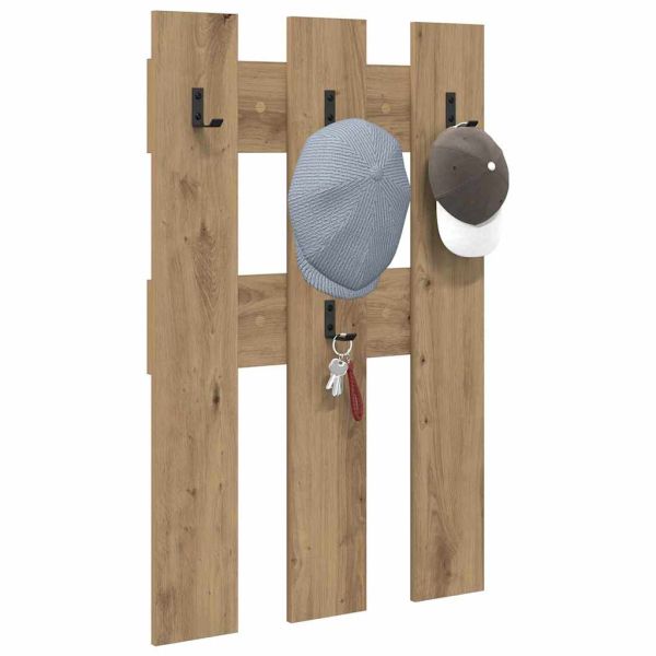 Стенен закачалка за палта Дъб 65 x 3 x 100 см Инженерно дърво