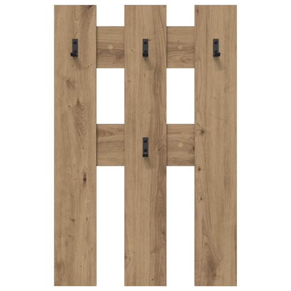 Стенен закачалка за палта Дъб 65 x 3 x 100 см Инженерно дърво