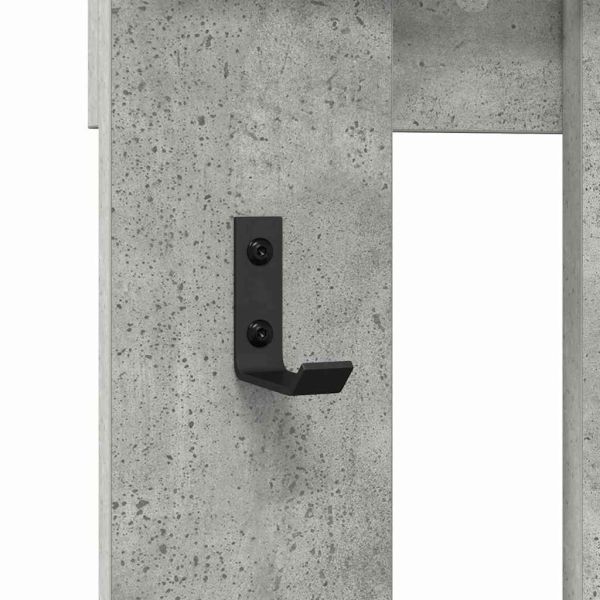 Стенен закачалка за палта Циментено сиво 100 x 10 x 100 см