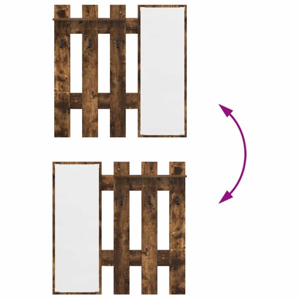 Стенен закачалка за палта Димян дъб 100 x 10 x 100 см