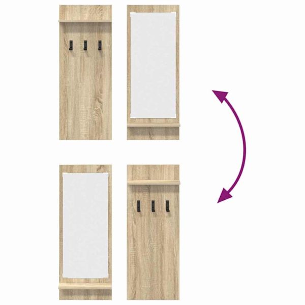 Стенен закачалка за палта с рафт Сонома дъб 70 x 10 x 90 см