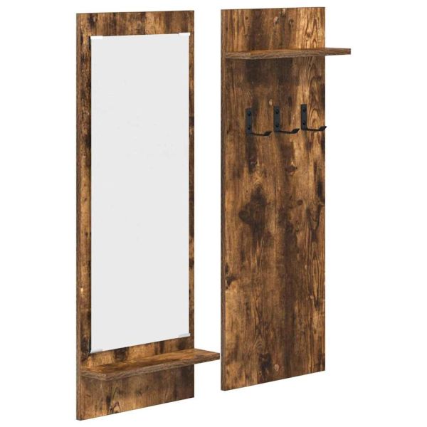 Стенен закачалка за палта с рафт Димян дъб 70 x 10 x 90 см