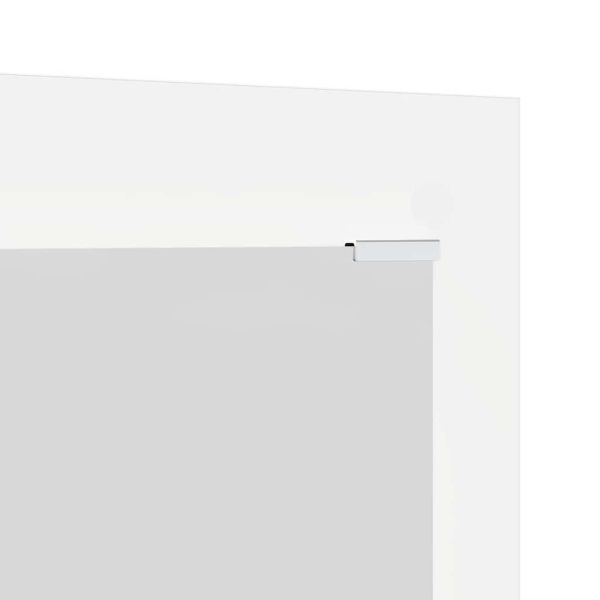 Стенен закачалка за палта Бяло 96 x 1,5 x 90 см Инженерно дърво