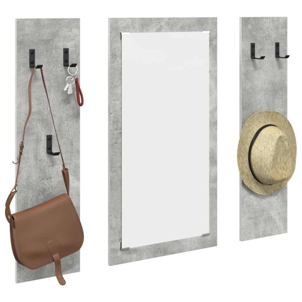 Стенен закачалка за палта Циментено сиво 96 x 1,5 x 90 см