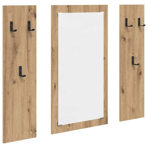 Стенен закачалка за палта Дъб 96 x 1,5 x 90 см Инженерно дърво