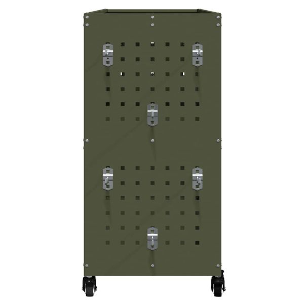 Карача за инструменти с рафт Маслиненозелен 75 x 35 x 73 см