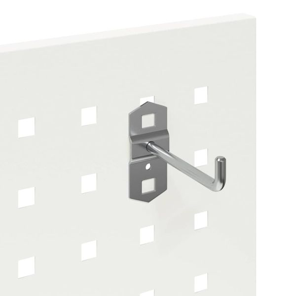 Карача за инструменти с рафт с колело Бяло 65 x 35 x 111 см