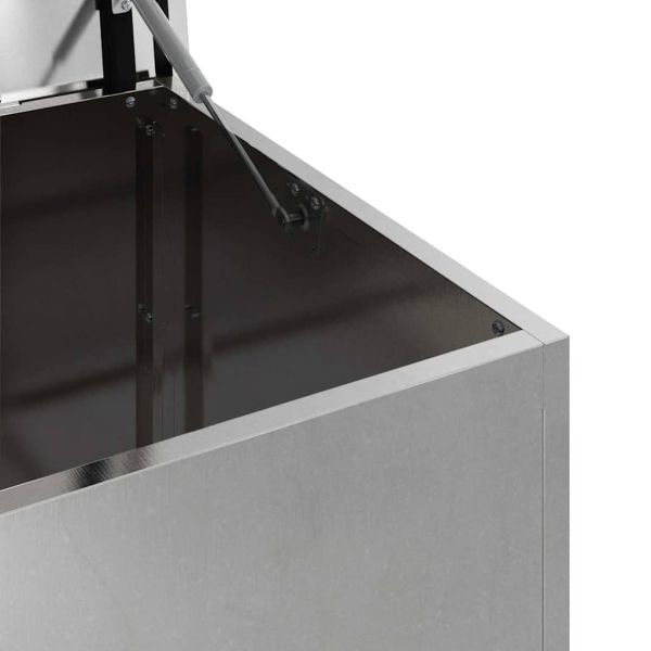 Кутия за съхранение на открито Сребрист 100 x 50,5 x 50 см