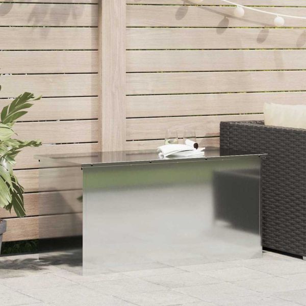 Кутия за съхранение на открито Сребрист 100 x 50,5 x 50 см