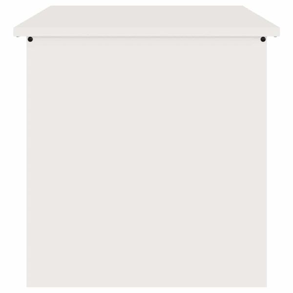 Кутия за съхранение на открито Бяло 55 x 50,5 x 50 см Стомана