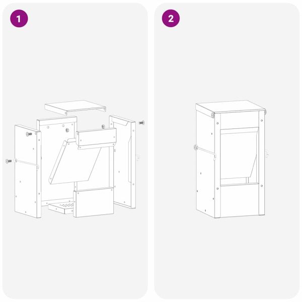 Хранилка за зайци Черно 12,5 x 12,5 x 25 см